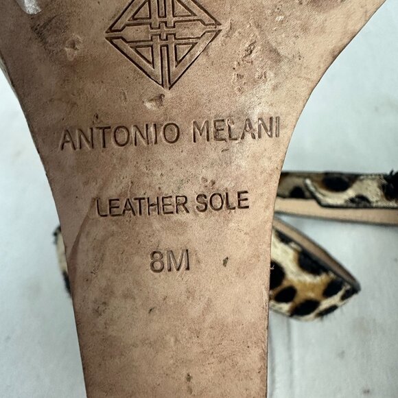 Antonio Melani Womens Leopard Print Cork Wedge Sandals Size 8M Leather Sole - Picture 5 of 7